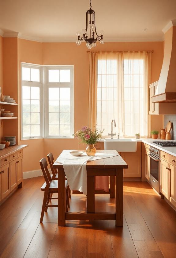 Kitchen Paint Colors Ideas: Soft Peach Hues