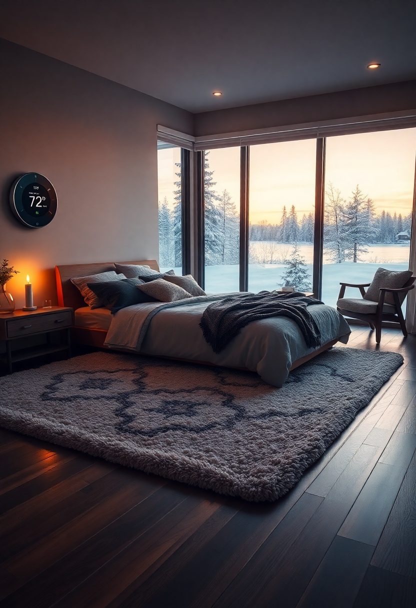 Cozy Bedroom Decor Ideas for National Napping Day: Heated Flooring for Cold Winter Nights