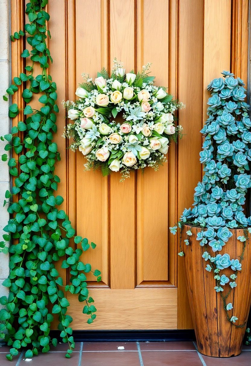 Spring Front Door Decor Ideas: Garden Inspired Front Door Decor