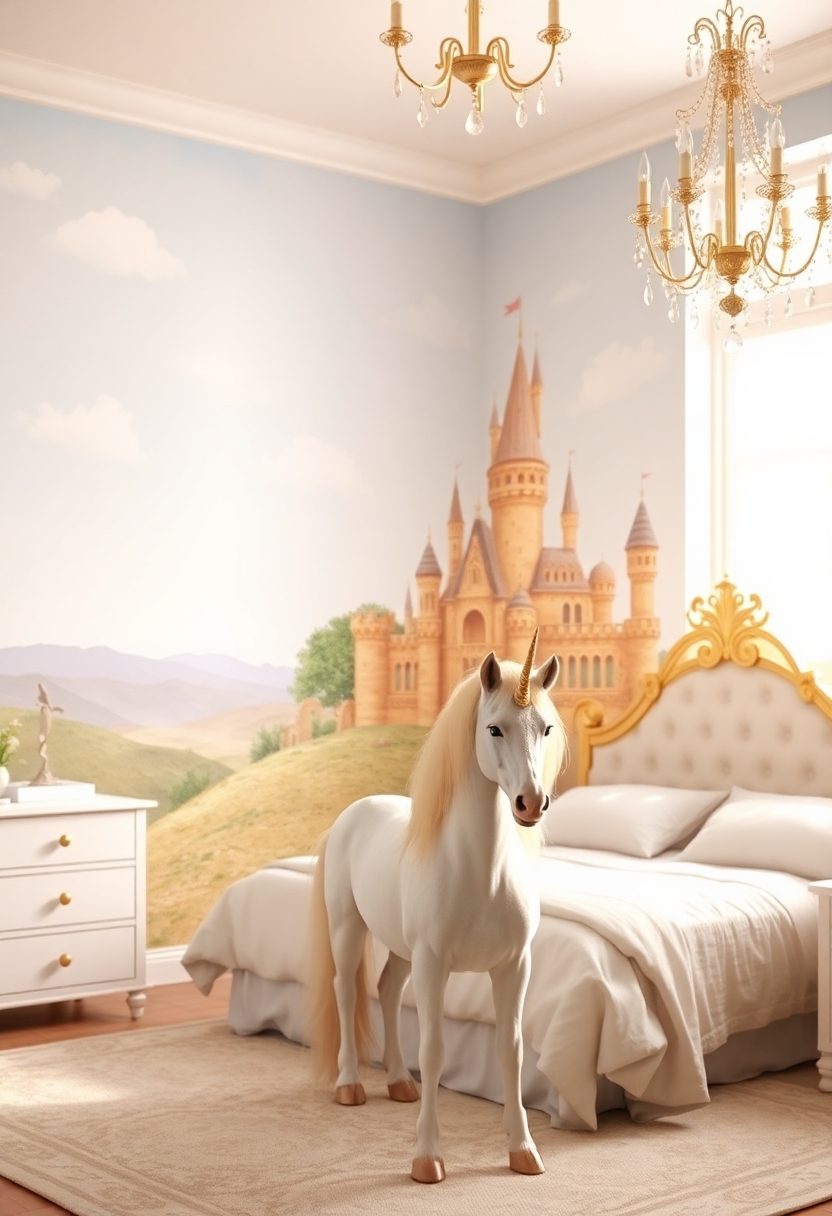 DIY Girls Room Decor Ideas: Fairy-Tale Inspired Wall Murals