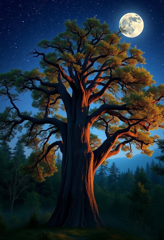 Tree Wall Painting Ideas: Magical Moonlit Tree Scenes