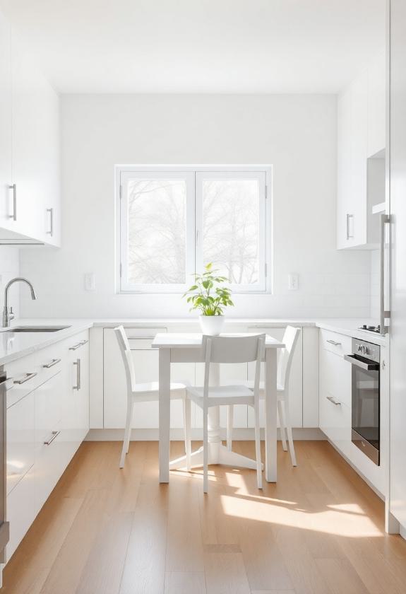 Kitchen Paint Colors: Crisp Whites to Make the Kitchen Feel Larger and Cleaner