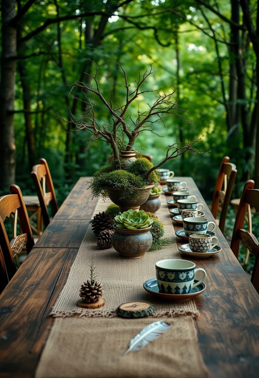 Spring Tablescapes Ideas: Whimsical Woodland Themed Tablescapes