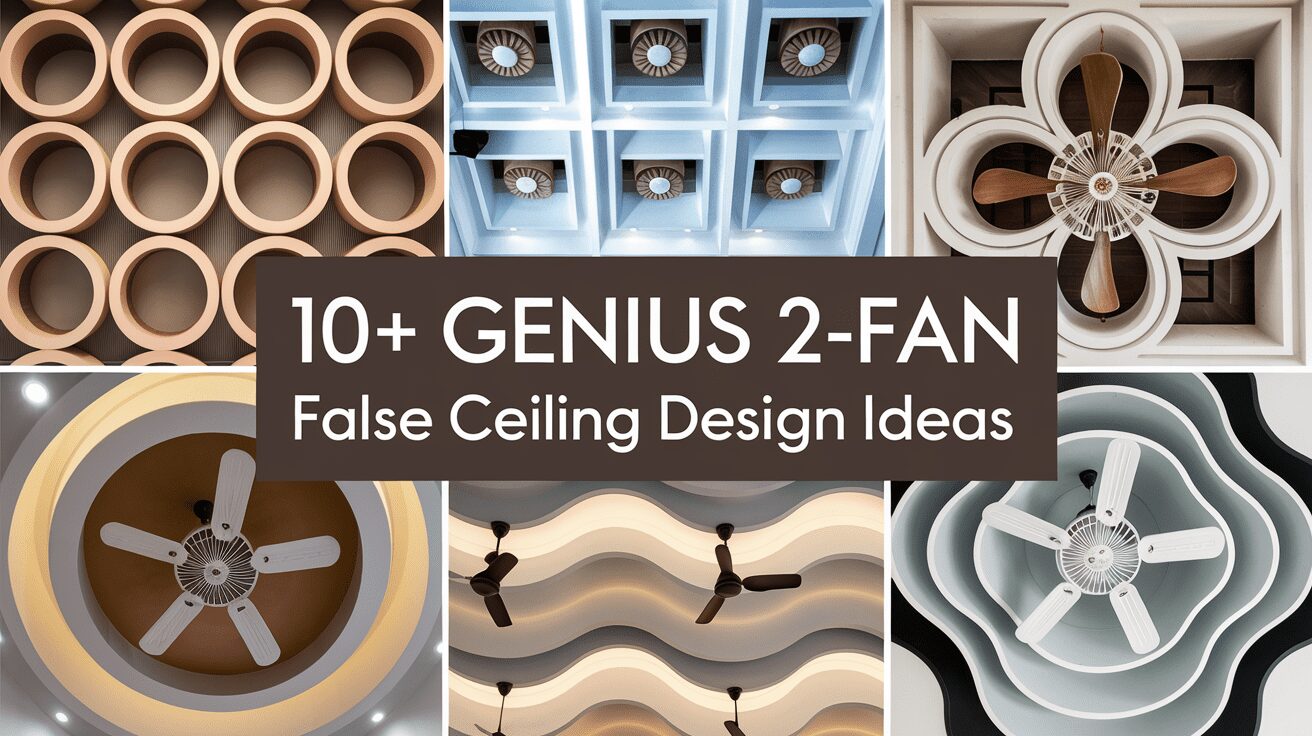 Genius 2-Fan False Ceiling Design Ideas