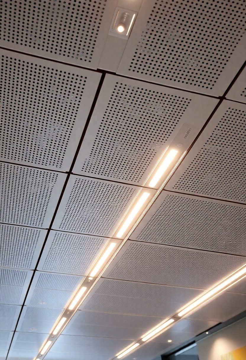 Modern Office False Ceiling Design Ideas: Introducing Micro-Perforated Ceiling Panels