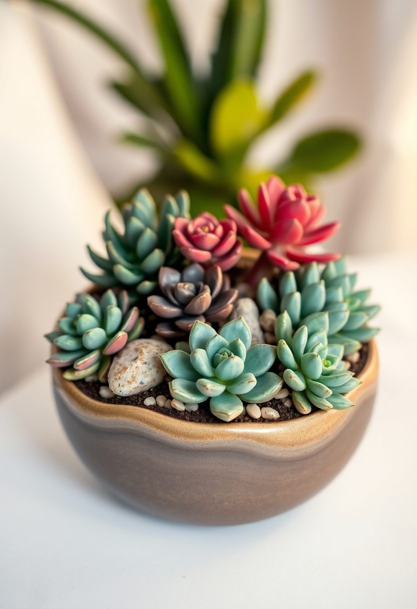 DIY Home Decor Craft Ideas: Faux Succulent Garden