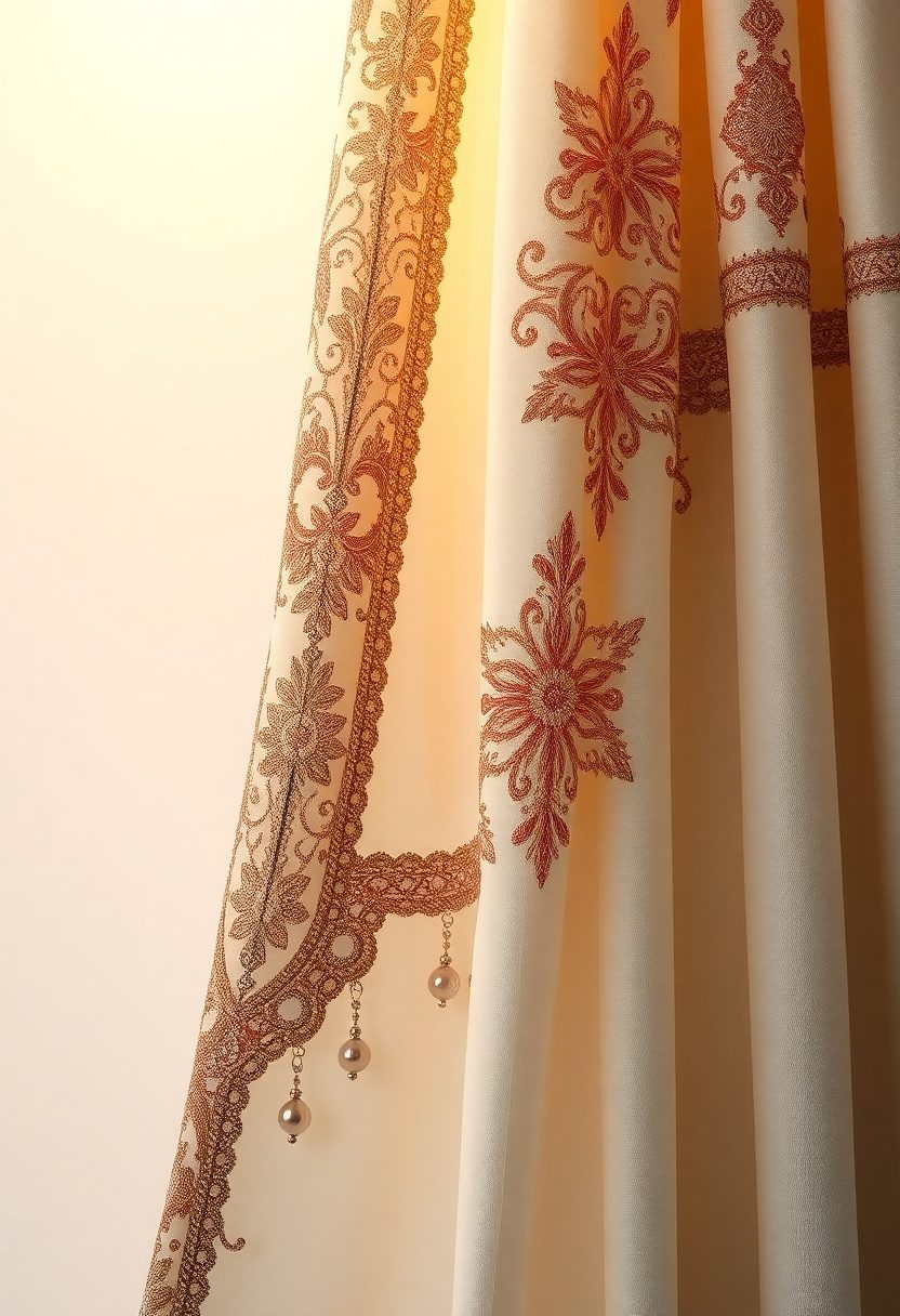 Luxury Curtain Design Ideas: Exquisite Handmade Curtain Embellishments