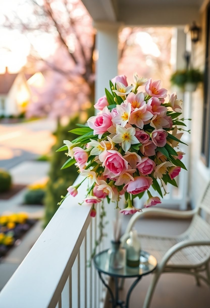 Spring Porch Decor Ideas: Fresh Flower Crowns