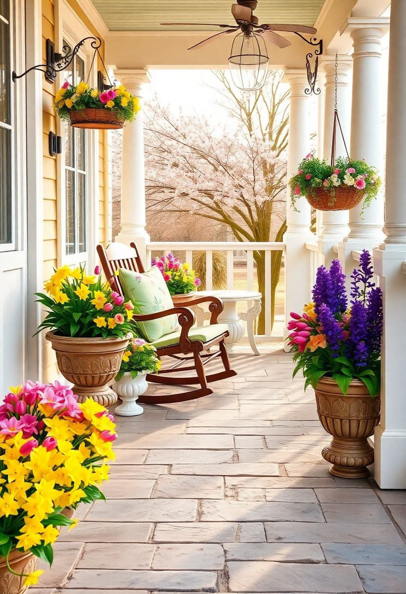 Springs Decor Ideas: Revamp Your Porch With Spring Flowers