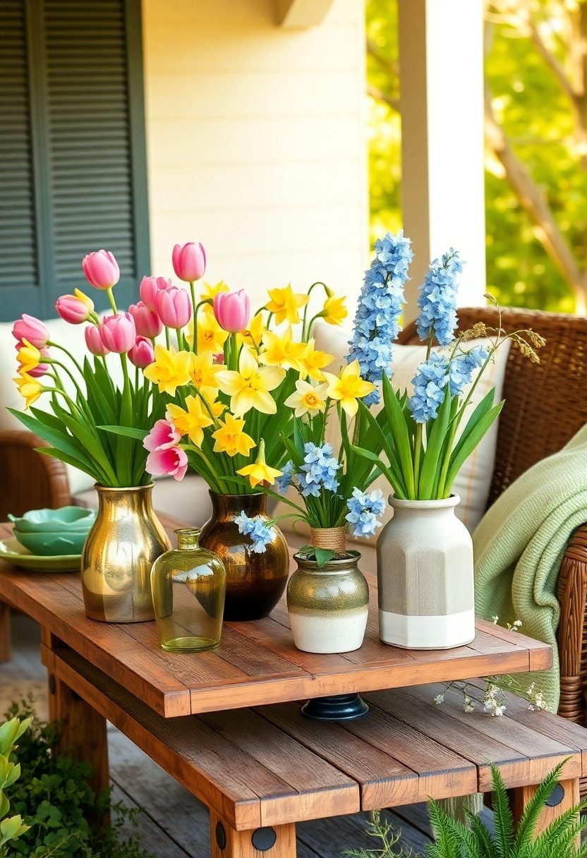 Spring Porch Decor Ideas: Vibrant Floral Arrangements