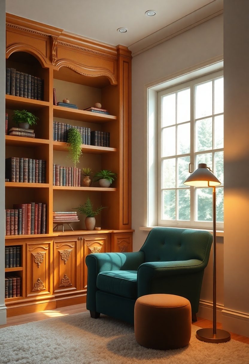 Luxury Bedrooms Furniture Ideas: Cozy Reading Nooks With Built-In Shelves