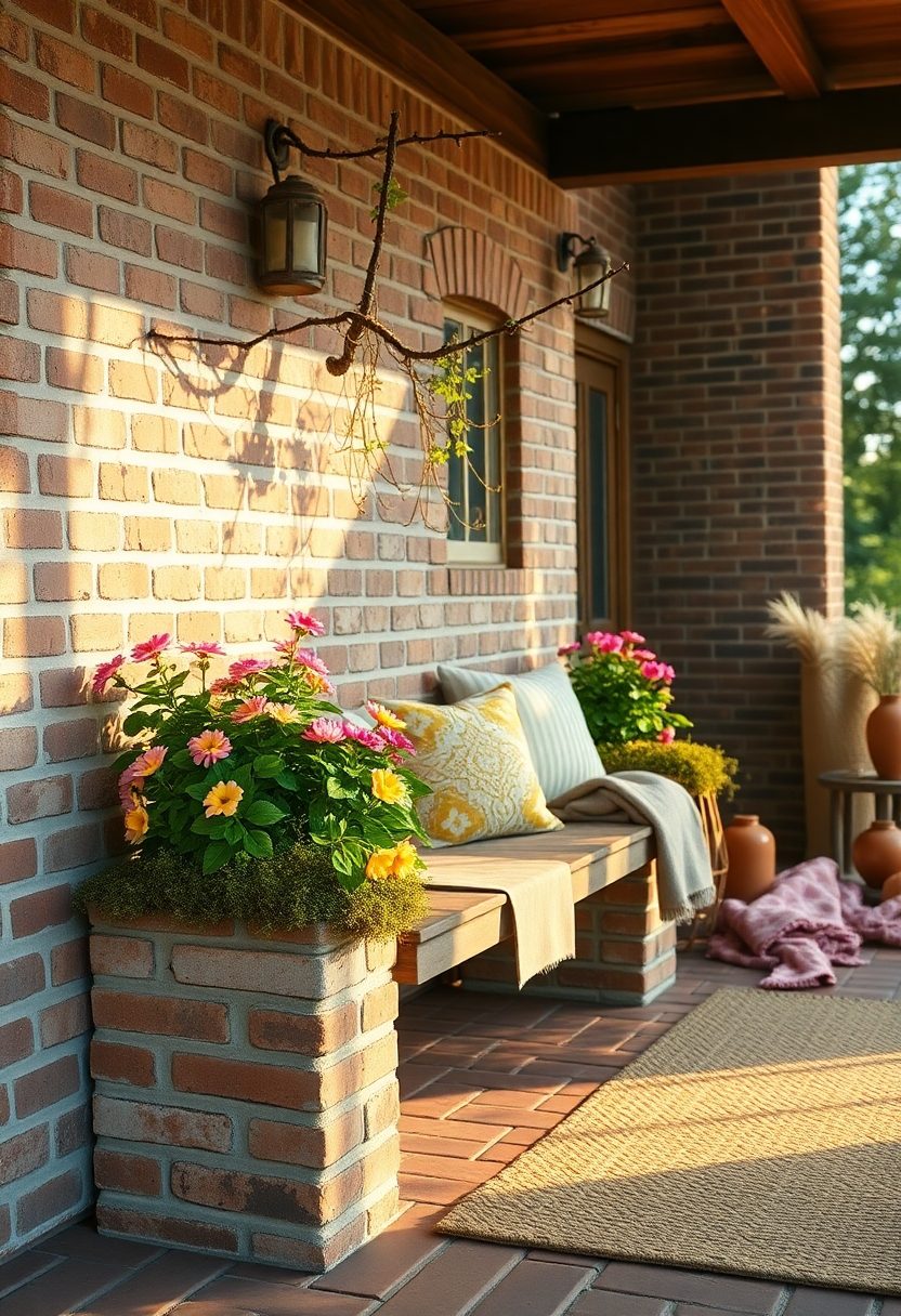 Spring Porch Decor Ideas: Beautiful Brick Designs