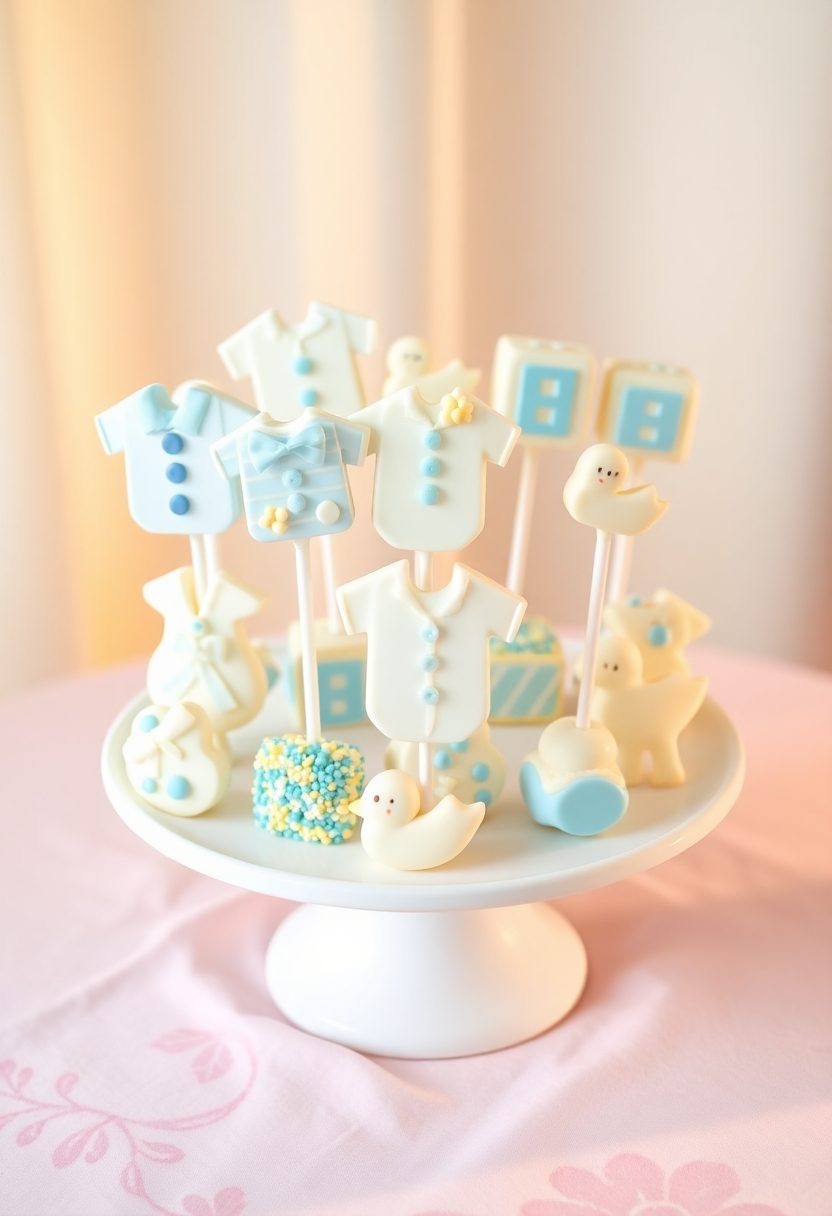 August Baby Shower Ideas: Baby Shower Cake Pops