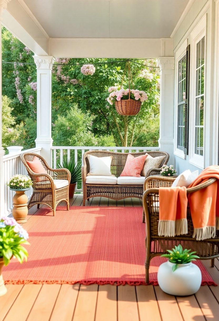 Spring Porch Decor Ideas: Outdoor Rug Selection