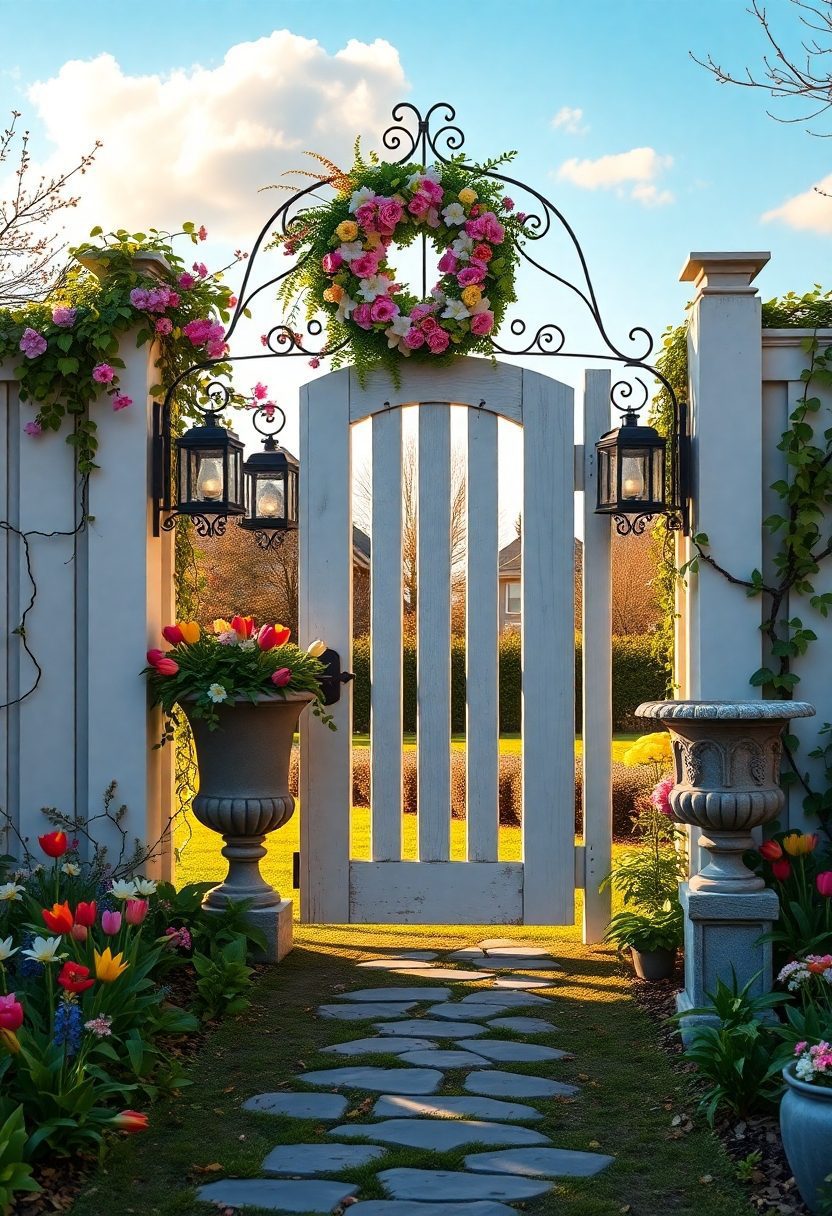 Spring Porch Decor Ideas: Garden Gate Decor