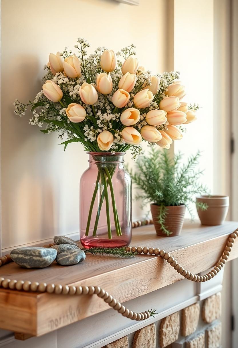 Springs Decor Ideas: Add Some Spring Charm to Your Mantel