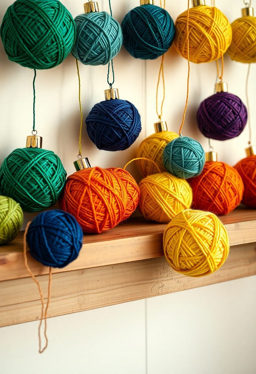 DIY Home Decor Craft Ideas: Yarn Ball Ornaments