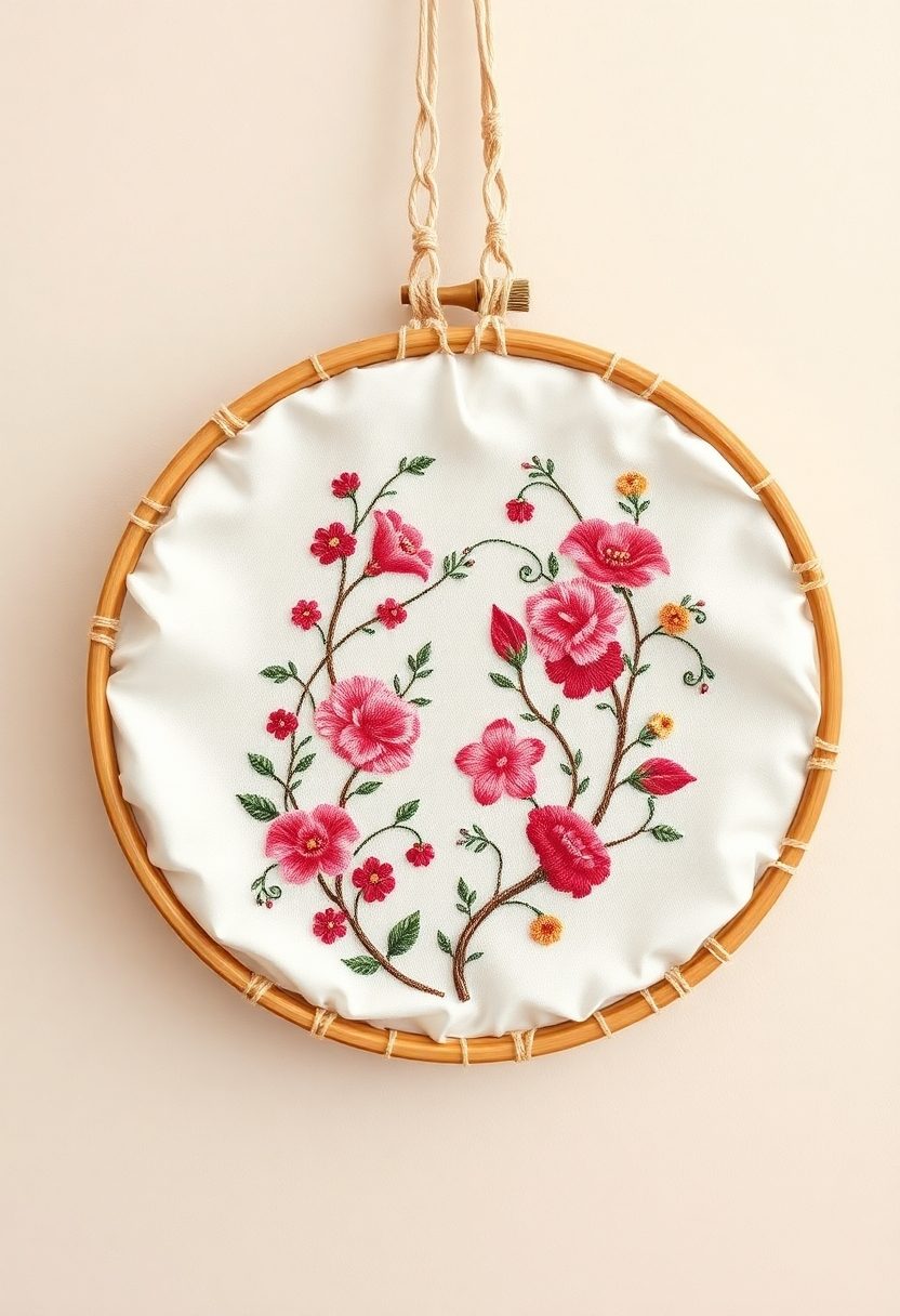 DIY Home Decor Craft Ideas: Embroidery Hoop Decor