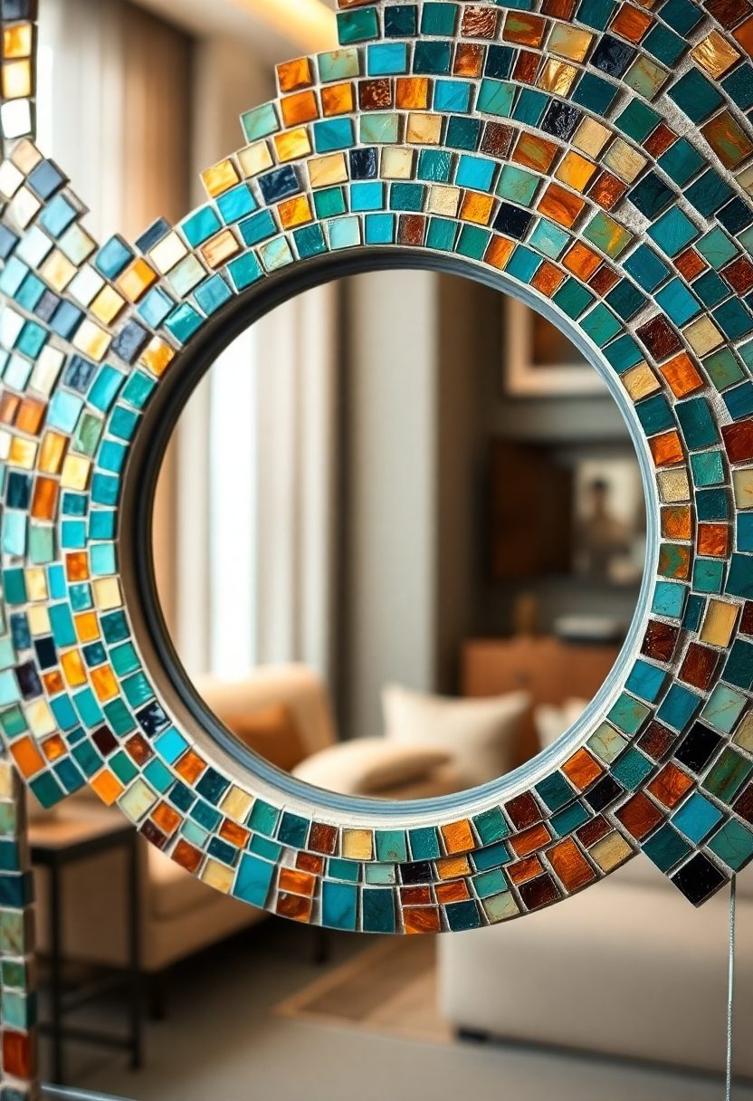 DIY Home Decor Craft Ideas: Mosaic Mirror Frame