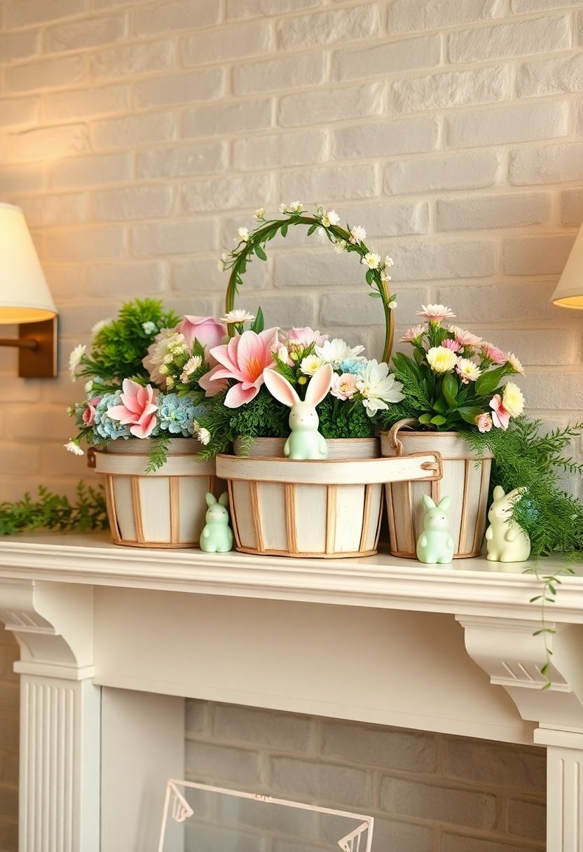 Spring Mantel Decorating Ideas: Whimsical Spring Themes