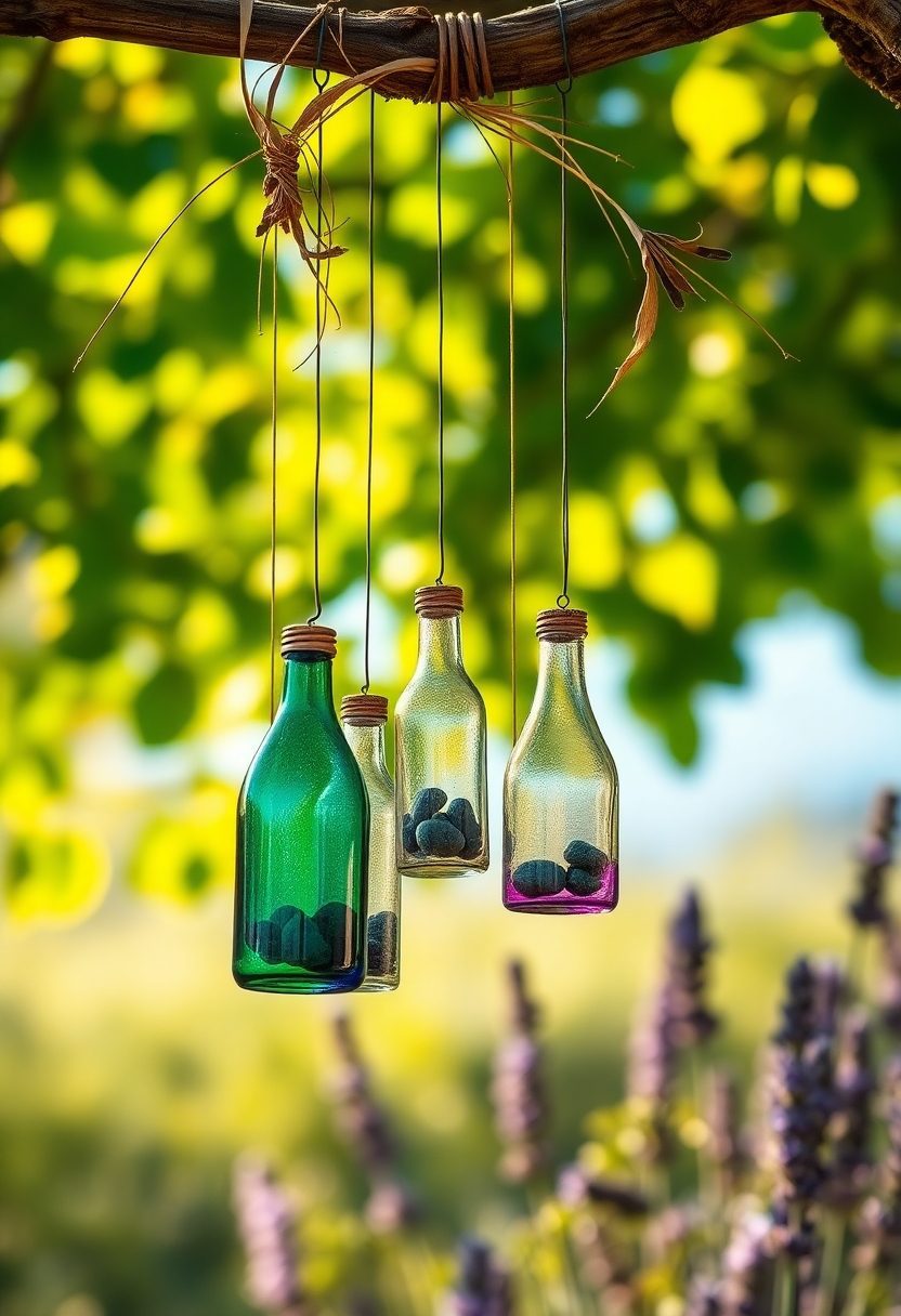 DIY Home Decor Craft Ideas: Recycled Glass Wind Chimes