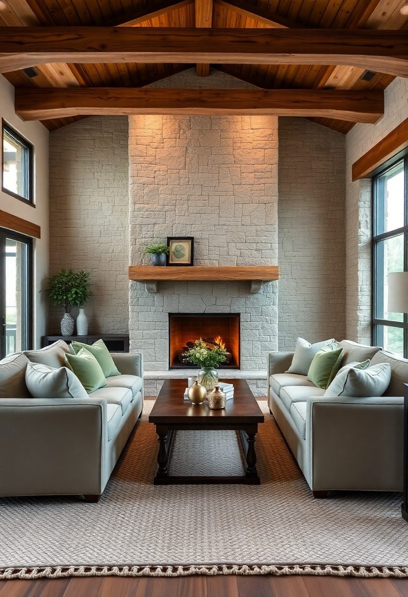 Luxury Sofa Living Room Ideas: Rustic Elegance Living Room