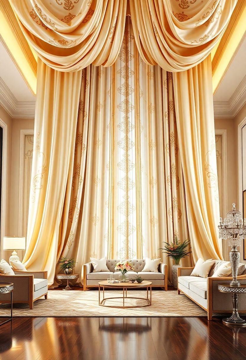 Luxury Curtain Design Ideas: Luxurious Silk Panel Designs