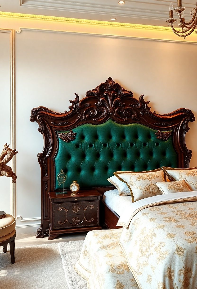 Luxury Bedrooms Furniture Ideas: Luxury Headboards With Intricate Carvings