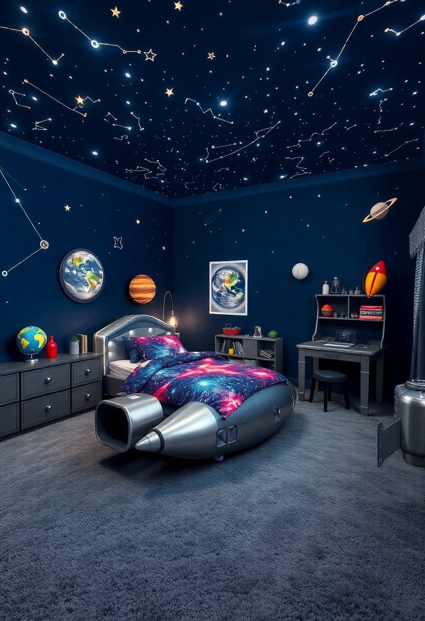 Luxury Kids Bedroom Design Ideas: Outer Space Adventure Room