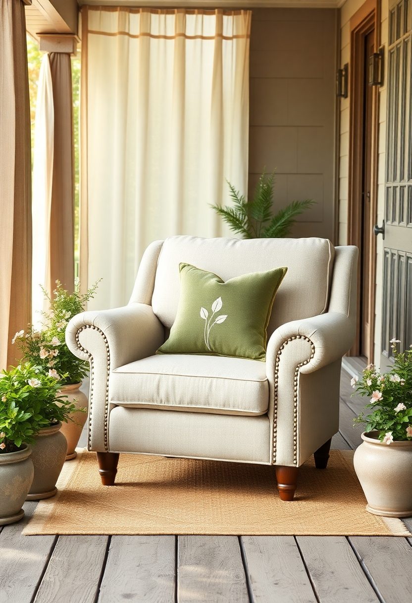 Spring Porch Decor Ideas: Nature-Inspired Textiles