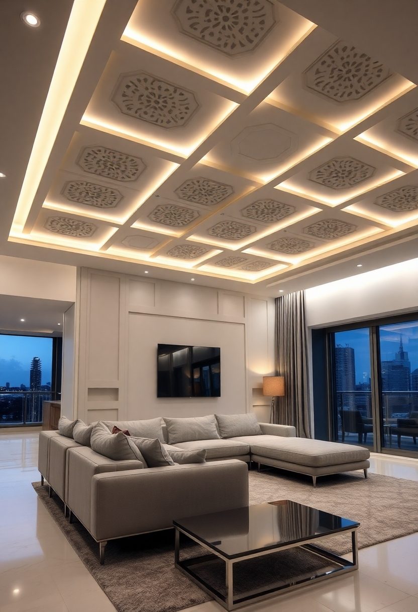 Genius 2-Fan False Ceiling Design Ideas: Unique False Ceiling Designs With LED Lighting