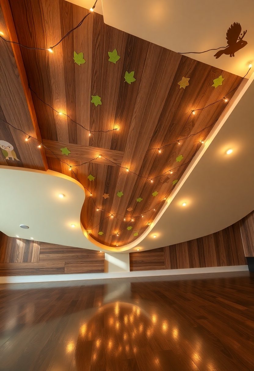 Kids Room False Ceiling Designs Ideas: Whimsical Woodland False Ceiling