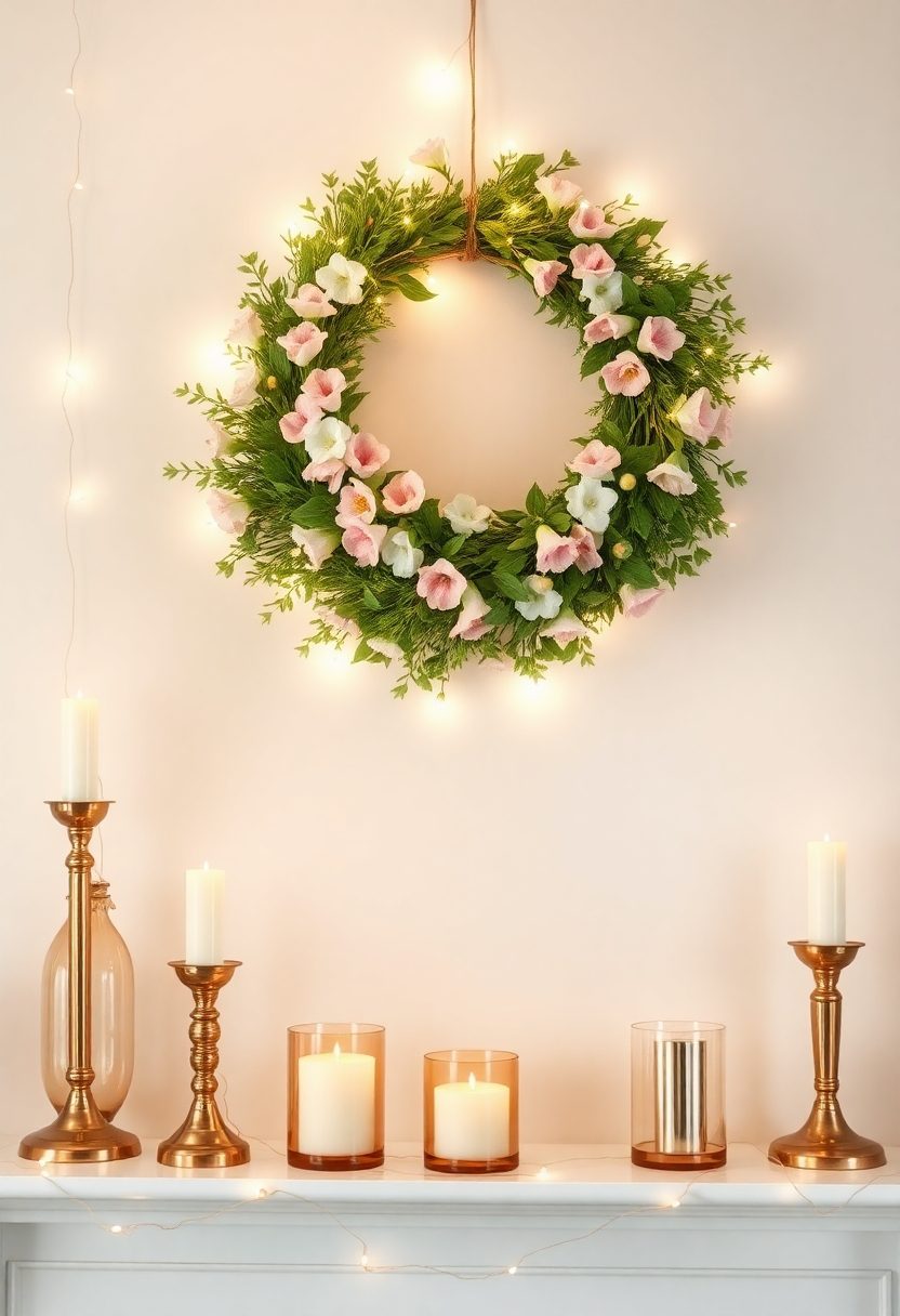 Spring Mantel Decorating Ideas: Soft Lighting Ideas