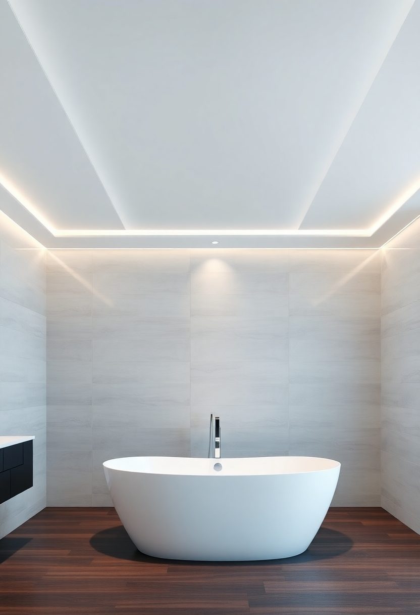 Modern Bathroom False Ceiling Design Ideas: Incorporating LED Lights Into False Ceiling Designs