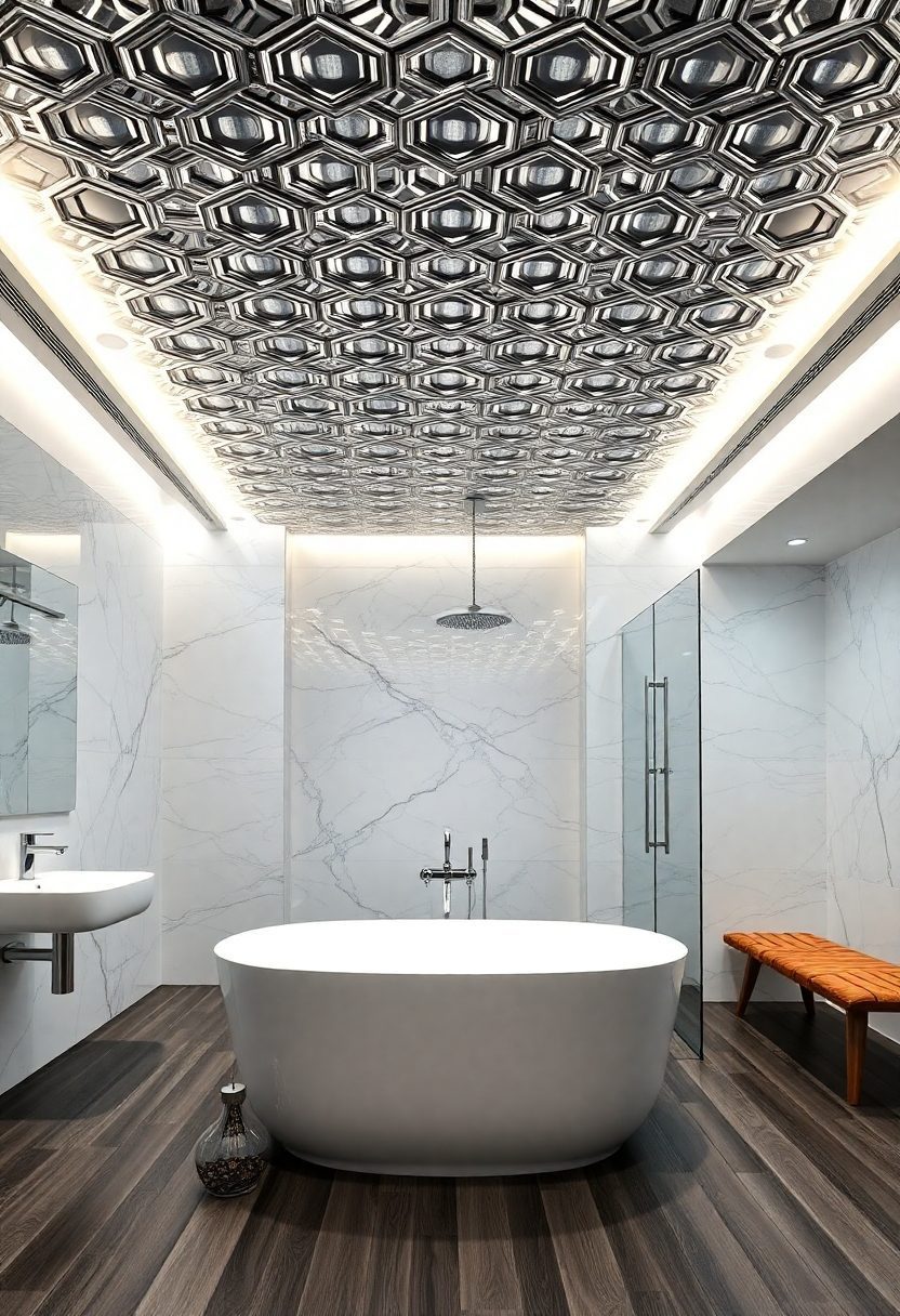 Modern Bathroom False Ceiling Design Ideas: Unique Ceiling Materials for a Luxurious Bathroom Feel