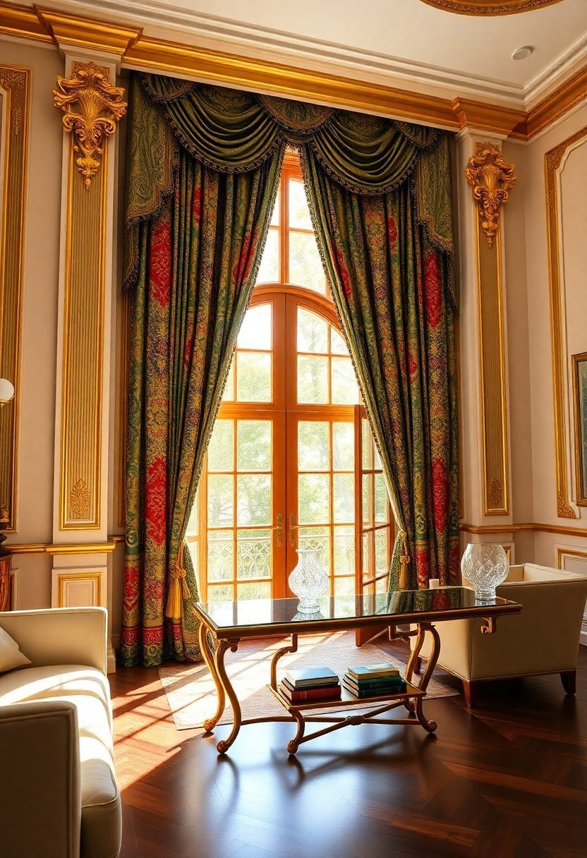 Luxury Curtain Design Ideas: Opulent Tapestry-Inspired Designs