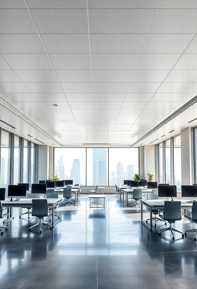 Modern Office False Ceiling Design Ideas: Sleek Drop Ceilings for Open-Plan Offices