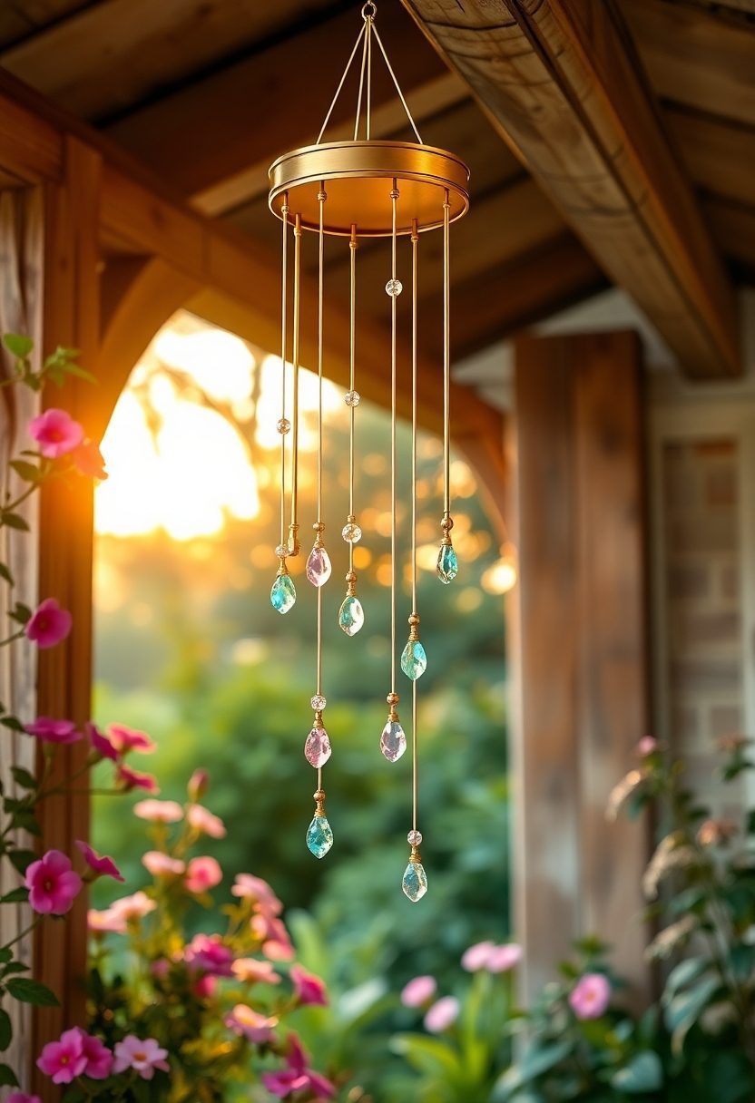 Spring Porch Decor Ideas: Whimsical Wind Chimes