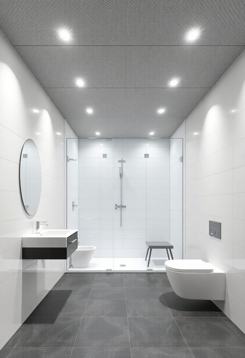 Modern Bathroom False Ceiling Design Ideas: Acoustic Ceiling Tiles for a Quieter Bathroom Experience