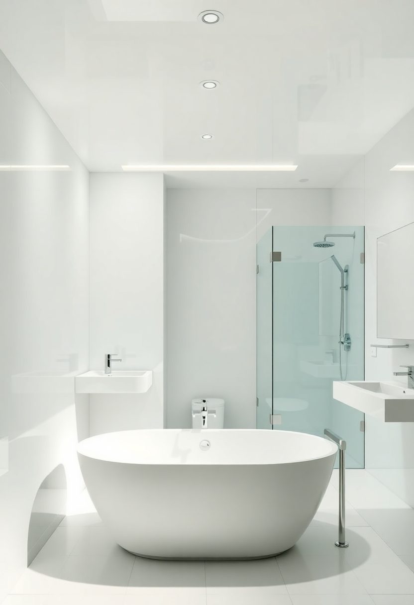 Modern Bathroom False Ceiling Design Ideas: High-Gloss Finish False Ceilings for a Reflective Look