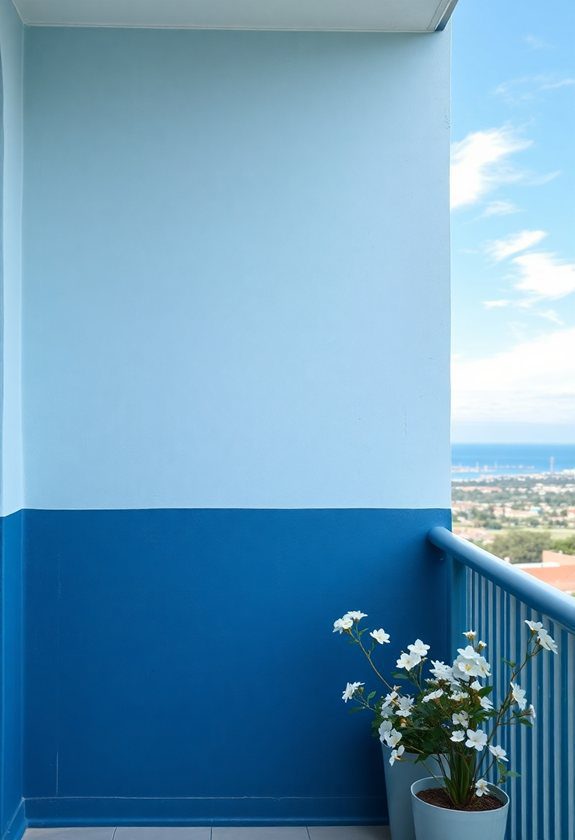 Balcony Wall Painting Ideas: Monochromatic Color Themes