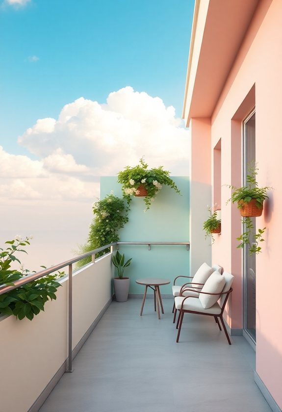 Balcony Wall Painting Ideas: Pastel Color Schemes for Balconies