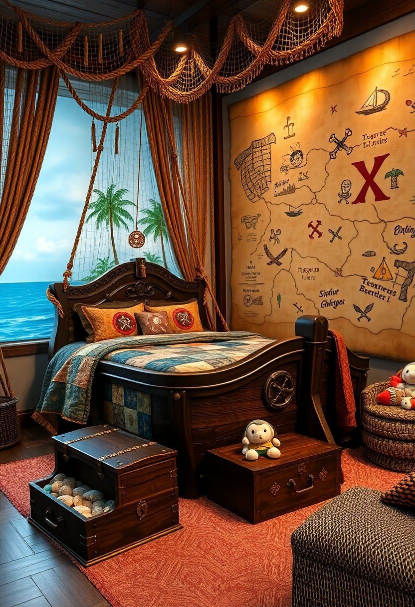 Luxury Kids Bedroom Design Ideas: Pirate's Treasure Island Bedroom