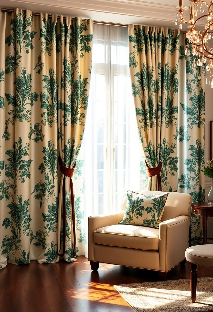 Luxury Curtain Design Ideas: Stylish Patterned Fabric Designs