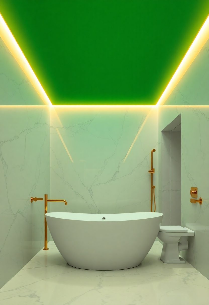 Modern Bathroom False Ceiling Design Ideas: Bold Color Schemes to Revamp Your Bathroom Ceiling