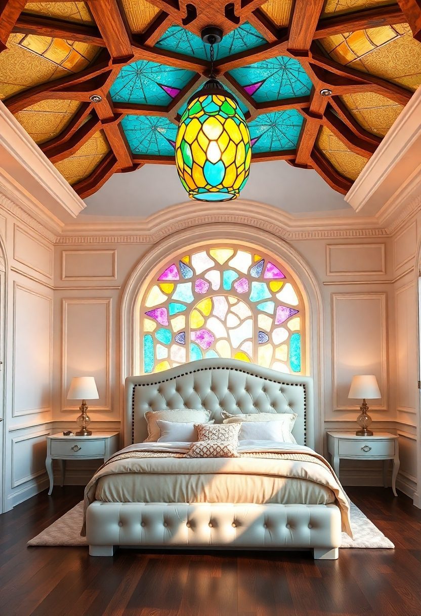 Bedrooms False Ceiling Design Ideas: Whimsical Ceiling Designs With Colorful Accents