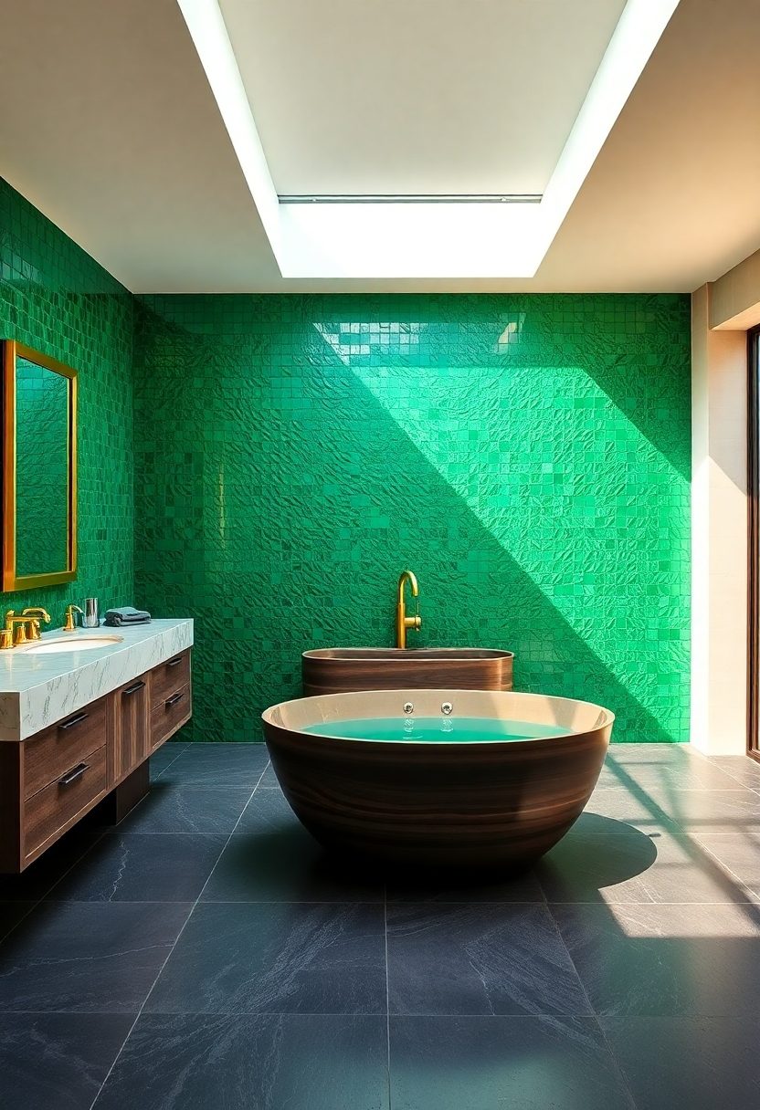 Luxury Bathroom Designs Ideas: Bold Color Schemes