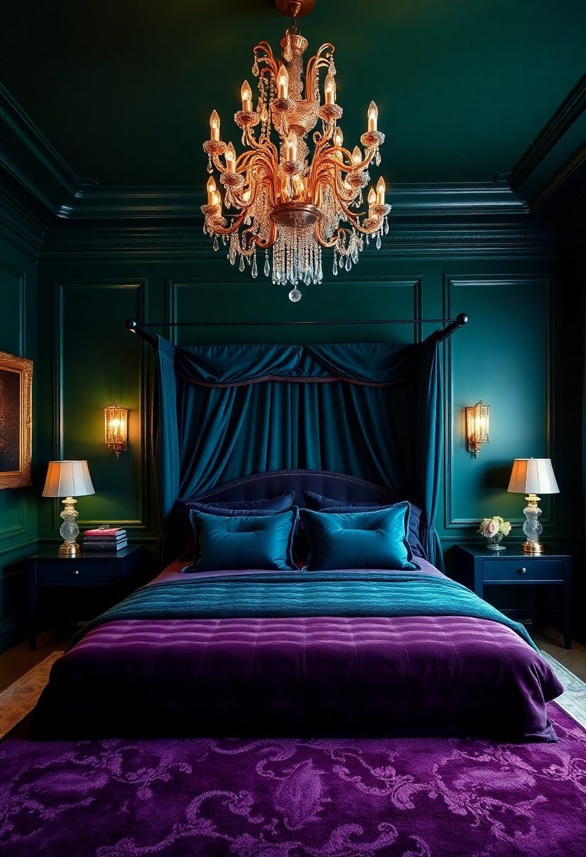 Modern Luxury Bedroom Ideas: Rich Color Schemes