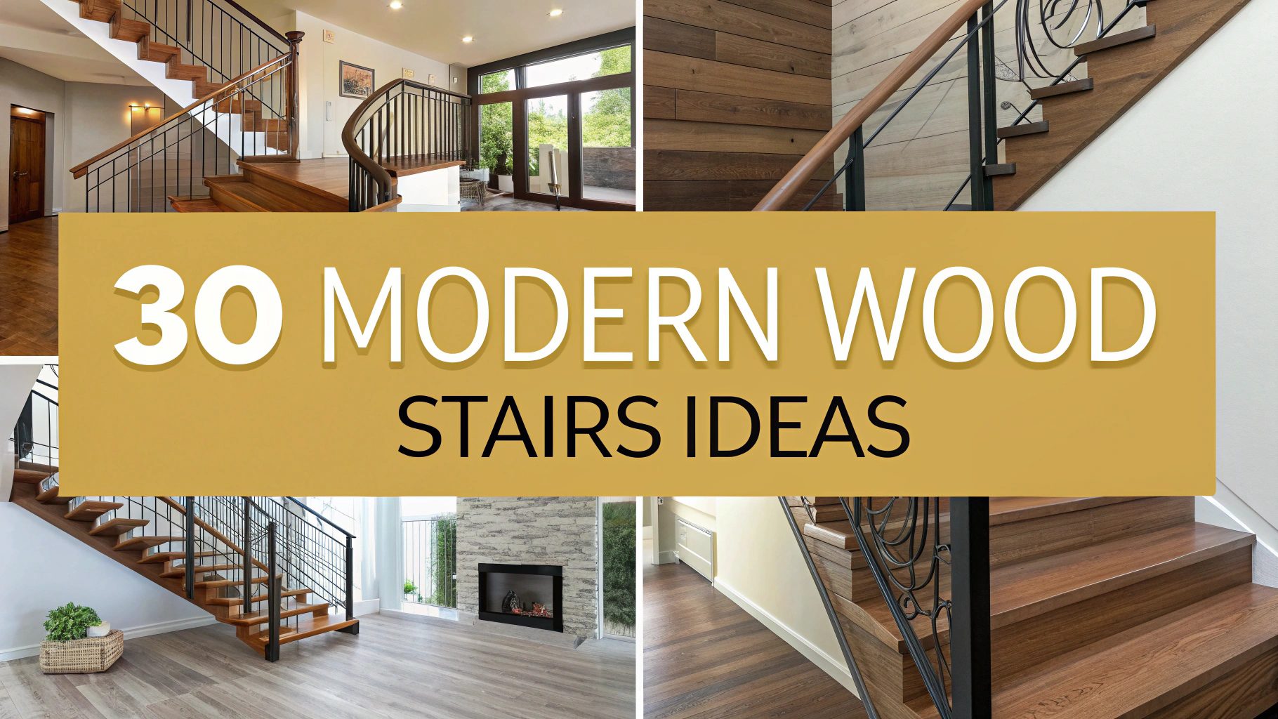 30 Modern Wood Stairs Ideas