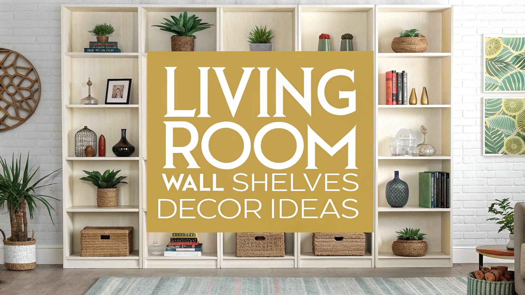 Living Room Wall Shelves Decor Ideas